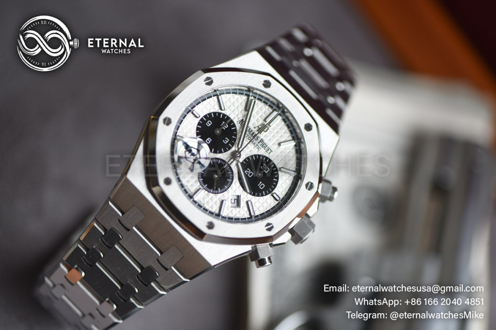 AUDEMARS PIGUET - SUPER CLONE Royal Oak Chronograph 26331ST 41mm SS/SS White/Blk APSF DD4801