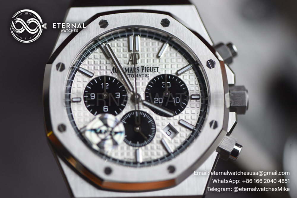 AUDEMARS PIGUET - SUPER CLONE Royal Oak Chronograph 26331ST 41mm SS/SS White/Blk APSF DD4801