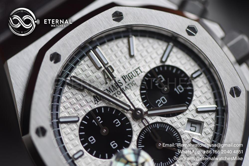 AUDEMARS PIGUET - SUPER CLONE Royal Oak Chronograph 26331ST 41mm SS/SS White/Blk APSF DD4801