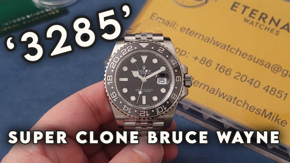 ROLEX - SUPER CLONE GMT Master II 126710 Bruce Wayne 40mm Jub SS/SS Black Dial VSF DD3285