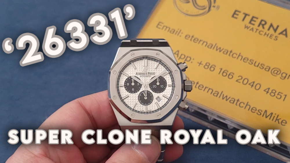 AUDEMARS PIGUET - SUPER CLONE Royal Oak Chronograph 26331ST 41mm SS/SS White/Blk APSF DD4801