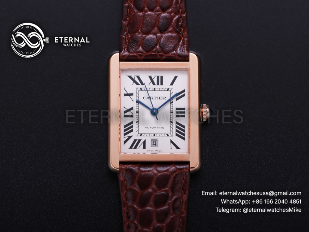 CARTIER - Tank Solo 41mm RG/LE White Dial Original Citizen 9015