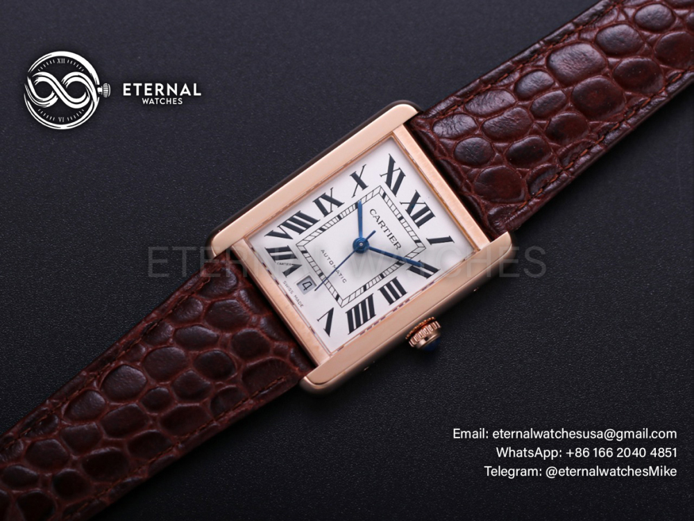 CARTIER - Tank Solo 41mm RG/LE White Dial Original Citizen 9015