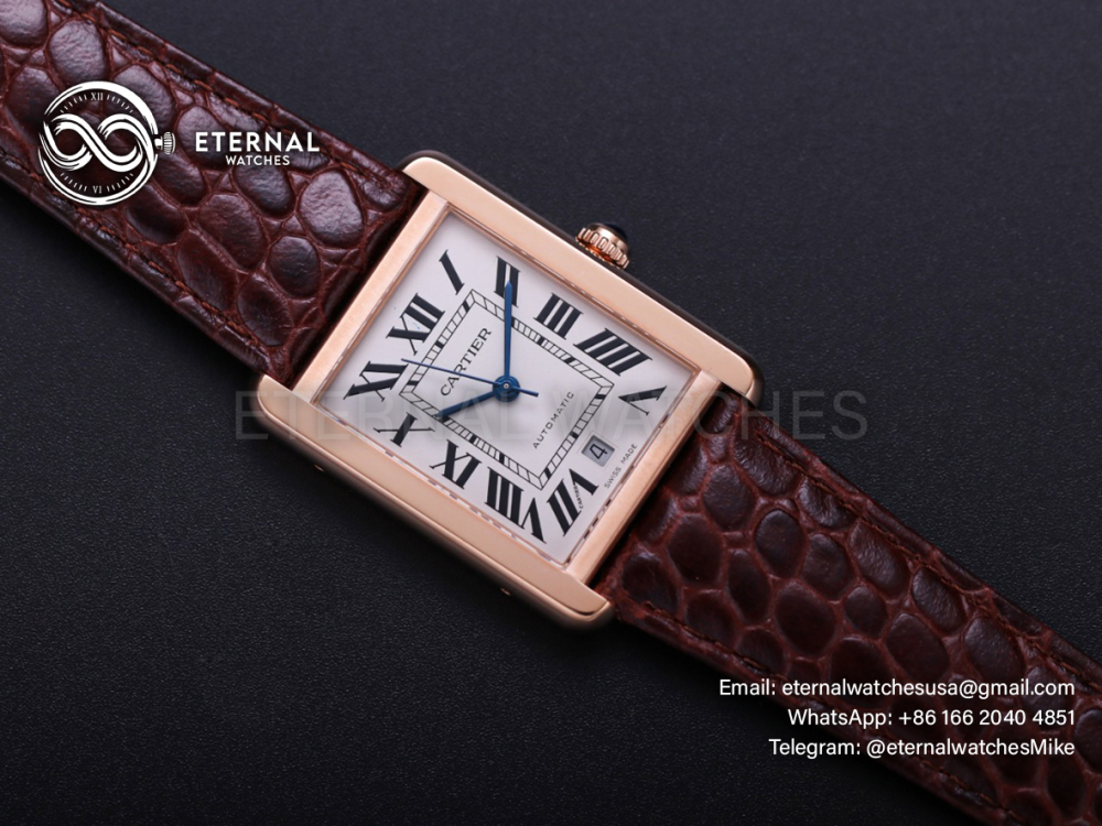 CARTIER - Tank Solo 41mm RG/LE White Dial Original Citizen 9015