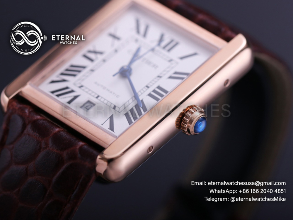 CARTIER - Tank Solo 41mm RG/LE White Dial Original Citizen 9015