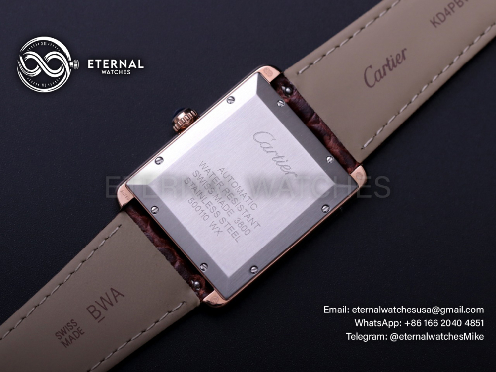 CARTIER - Tank Solo 41mm RG/LE White Dial Original Citizen 9015