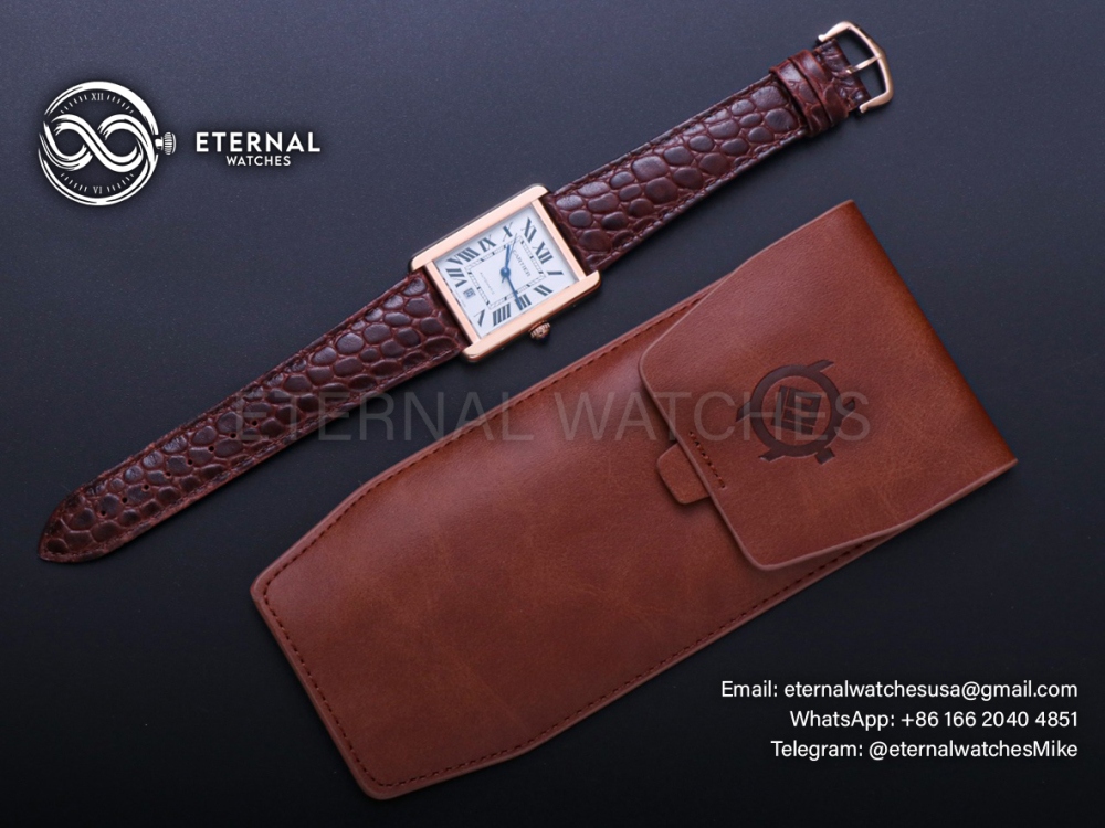 CARTIER - Tank Solo 41mm RG/LE White Dial Original Citizen 9015