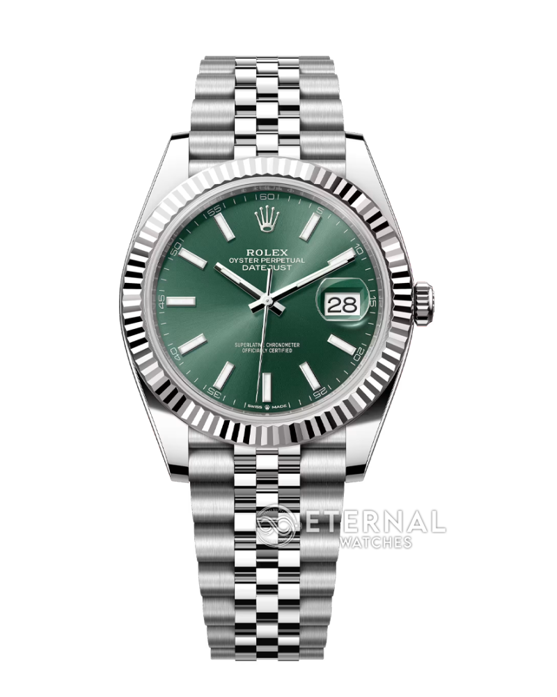 ROLEX - DateJust 126334 41mm Jubilee SS/SS Green/Stk VSF VS3235