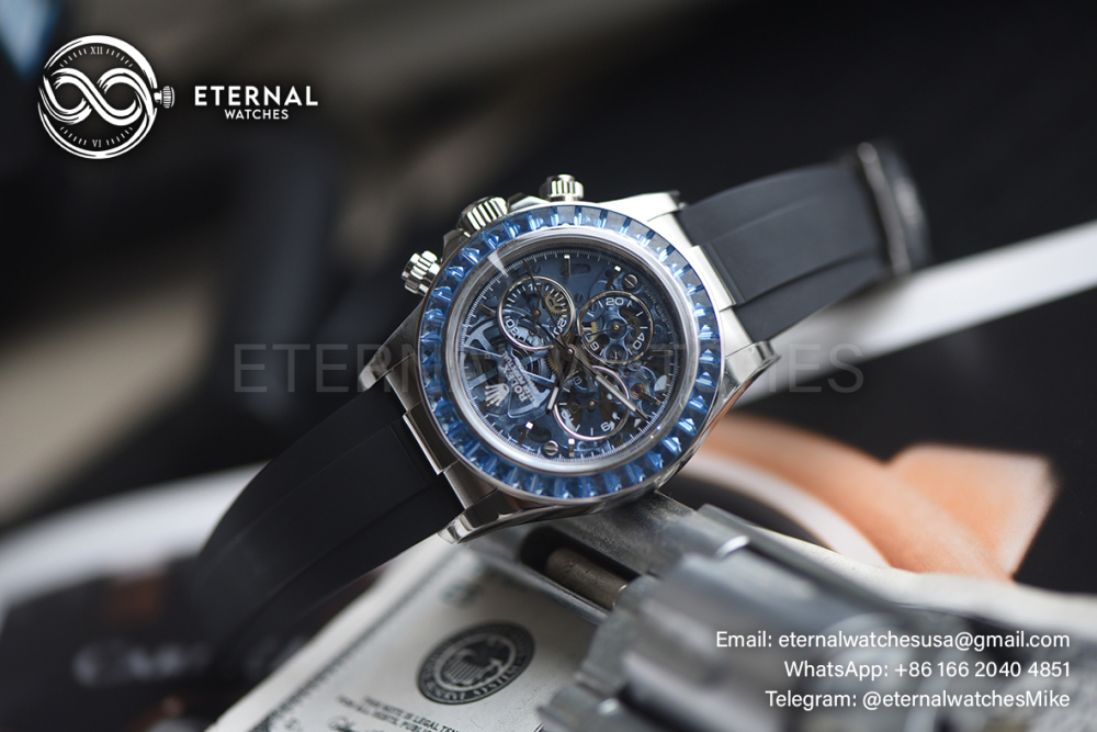 ROLEX - SUPER CLONE Daytona Artisans 40mm SS/SS Skeleton/Dia N6F DD4802
