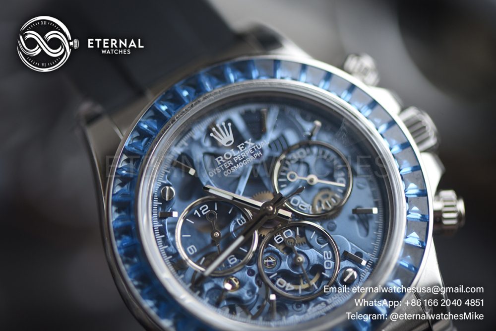 ROLEX - SUPER CLONE Daytona Artisans 40mm SS/SS Skeleton/Dia N6F DD4802