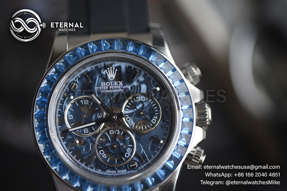 ROLEX - SUPER CLONE Daytona Artisans 40mm SS/SS Skeleton/Dia N6F DD4802