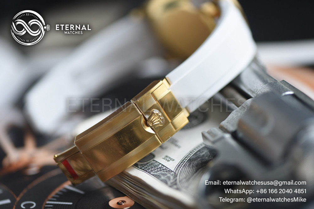 ROLEX - SUPER CLONE Daytona 126518 Gem 40mm YG/RU MOP/Dia N6F DD4130