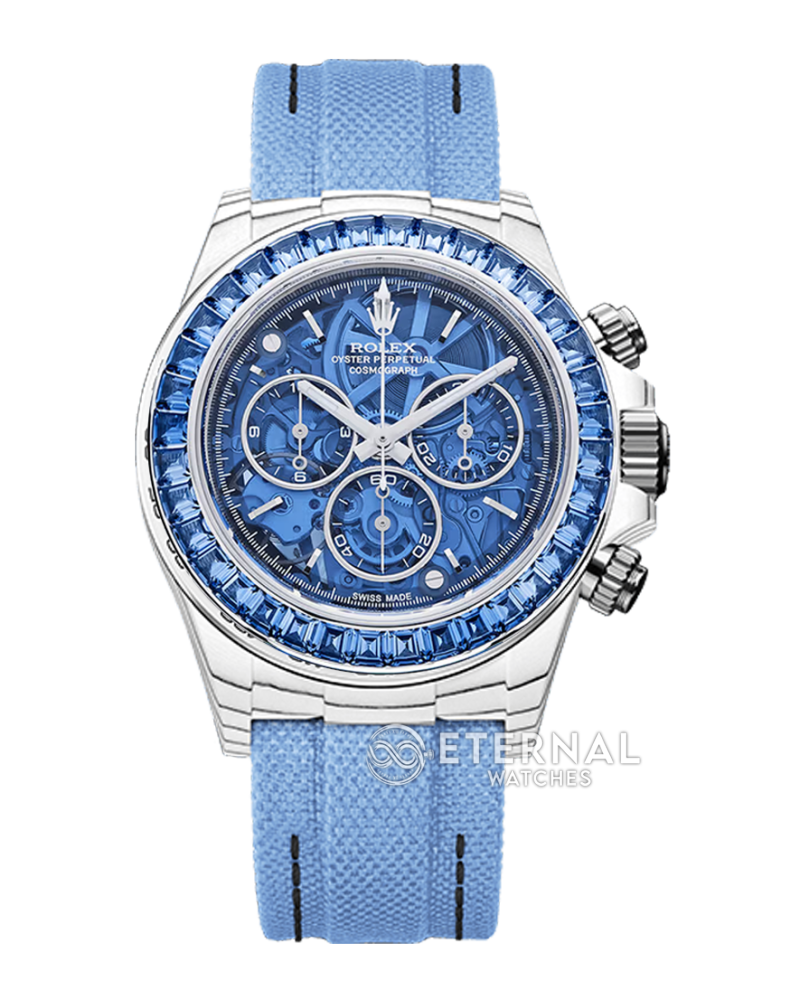 ROLEX - SUPER CLONE Daytona 40mm White Carbon/Ny Skeleton Dial SONIC DD4802