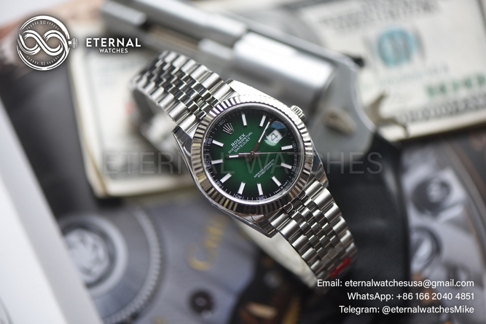 ROLEX - 2026 SUPER CLONE DateJust 41mm SS Green Ombre 3235