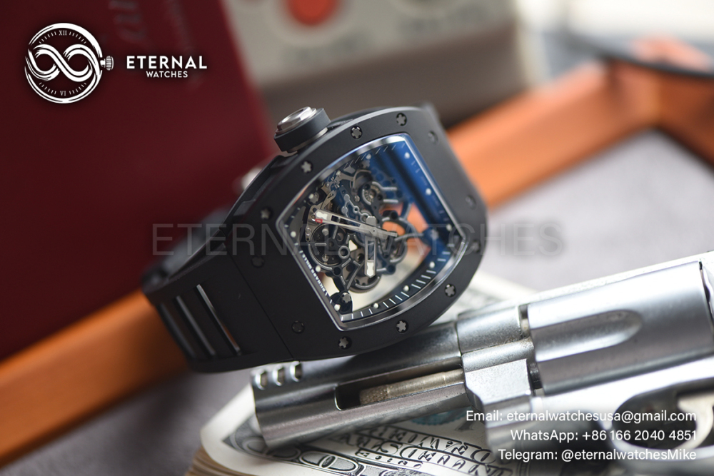 RICHARD MILLE - SUPER CLONE RM055 43mm Black Cer/RU Skeleton Dial ZF V3 RMUL2