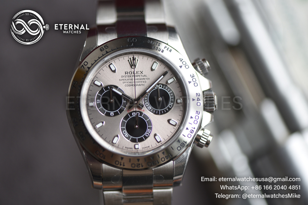 ROLEX - SUPER CLONE Daytona 126509 40mm SS/SS Grey/Blk VSF V3 DD4131 (Weight Adjusted)