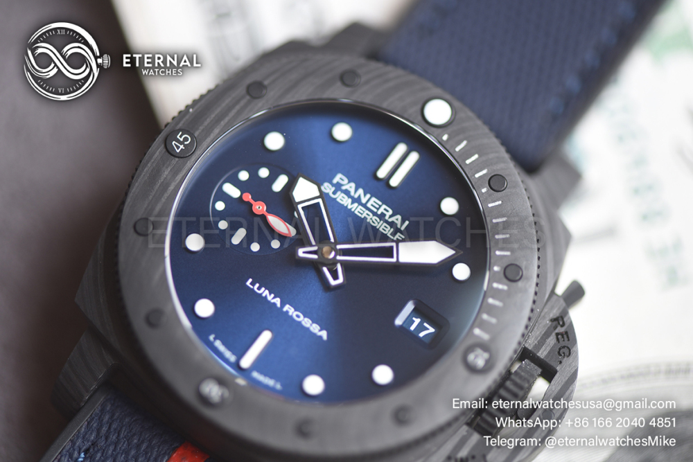 PANERAI - SUPER CLONE Submersible PAM1563 Luna Rosa 42mm Carbon/NY Blue Dial VSF P900