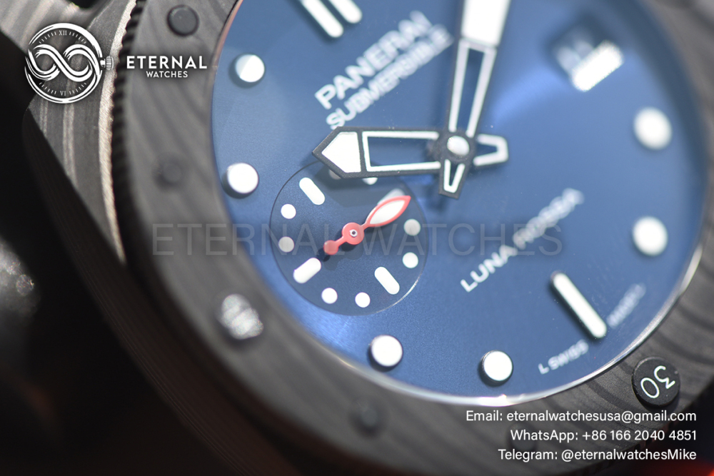 PANERAI - SUPER CLONE Submersible PAM1563 Luna Rosa 42mm Carbon/NY Blue Dial VSF P900