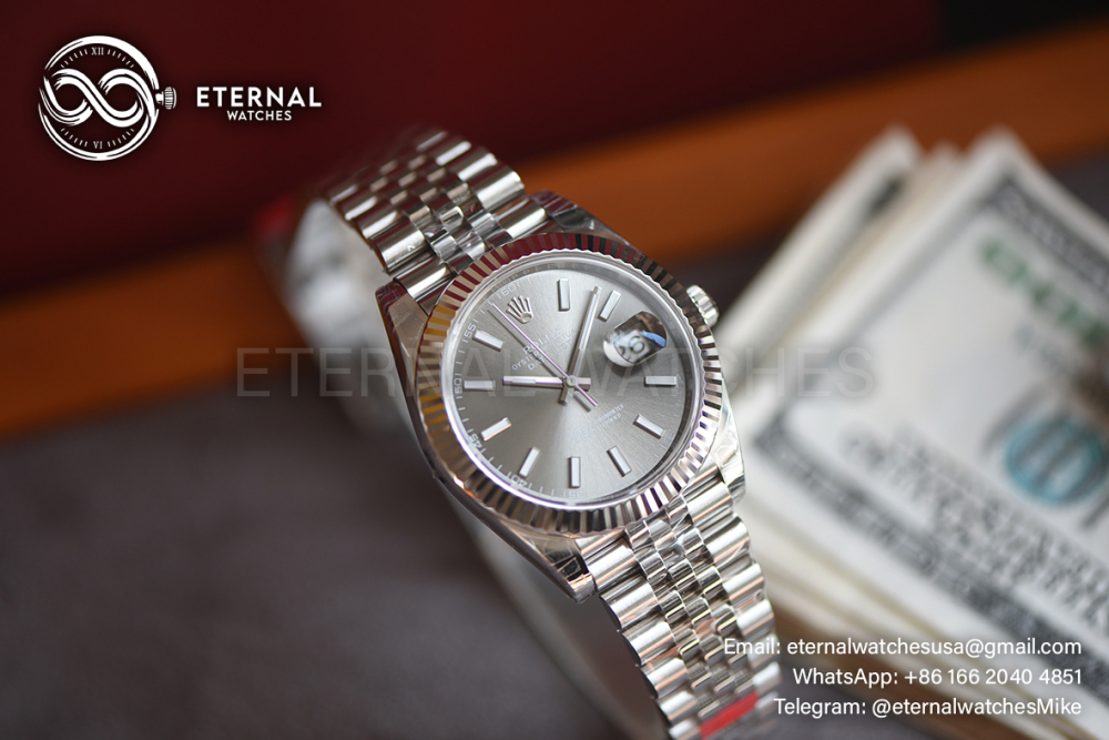 ROLEX - SUPER CLONE DateJust 126334 41mm SS/STK Grey Dial V2 VSF 3235