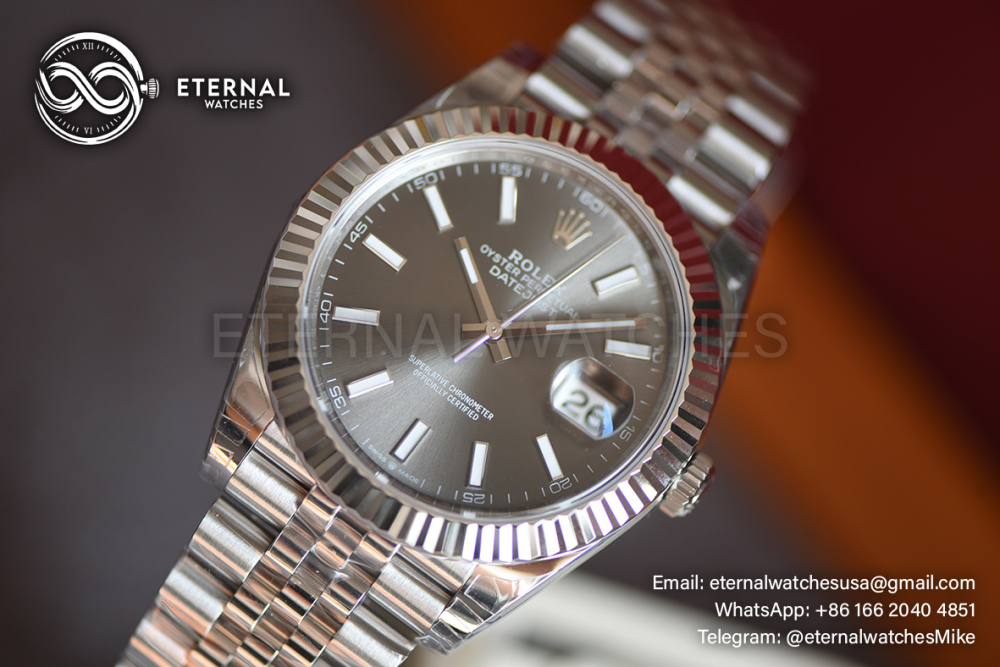 ROLEX - SUPER CLONE DateJust 126334 41mm SS/STK Grey Dial V2 VSF 3235