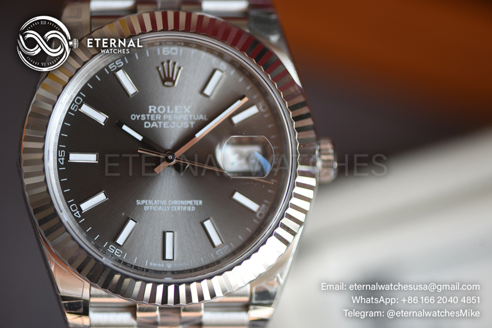 ROLEX - SUPER CLONE DateJust 126334 41mm SS/STK Grey Dial V2 VSF 3235