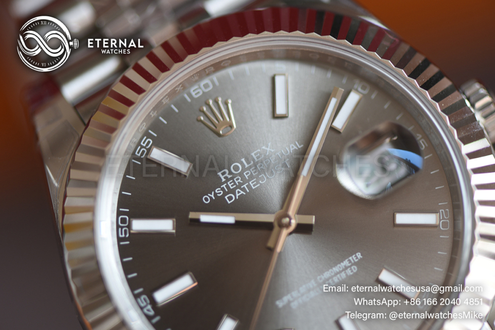 ROLEX - SUPER CLONE DateJust 126334 41mm SS/STK Grey Dial V2 VSF 3235