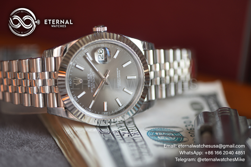ROLEX - SUPER CLONE DateJust 126334 41mm SS/STK Grey Dial V2 VSF 3235