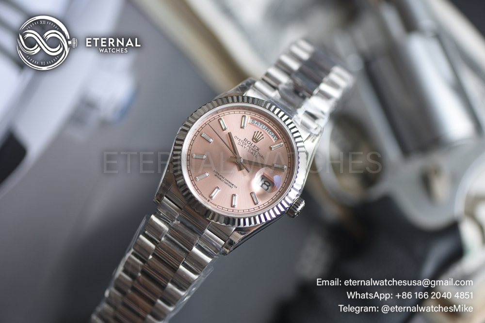 ROLEX - SUPER CLONE DayDate 228239 40mm SS/SS Rose/Dia KF 2836 (Weight Adjusted)