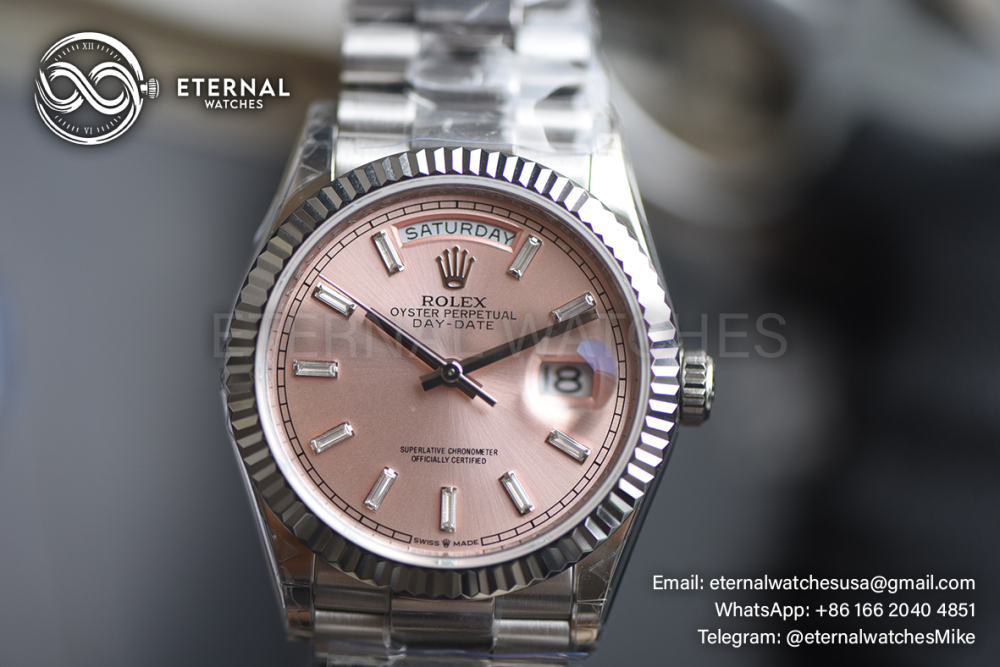 ROLEX - SUPER CLONE DayDate 228239 40mm SS/SS Rose/Dia KF 2836 (Weight Adjusted)