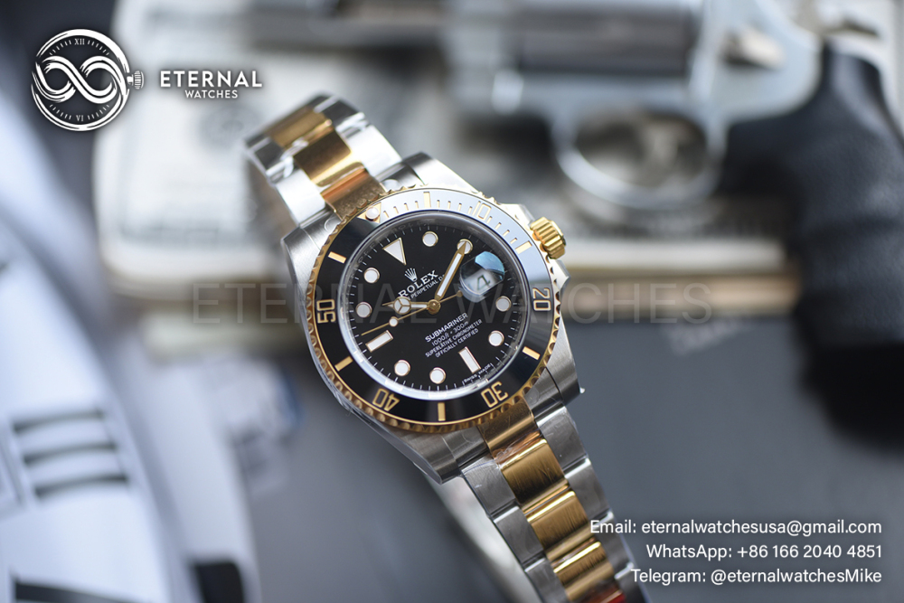 ROLEX - SUPER CLONE Submariner 126613LN 41mm YG/SS Black Dial VSF V2 DD3235 (Weight Adjusted)