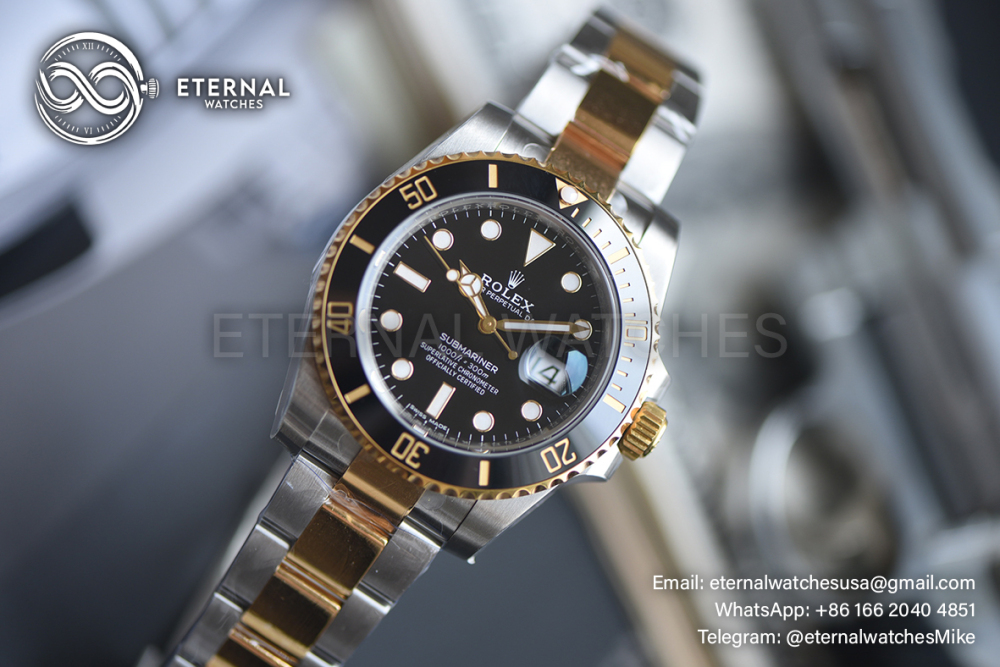 ROLEX - SUPER CLONE Submariner 126613LN 41mm YG/SS Black Dial VSF V2 DD3235 (Weight Adjusted)
