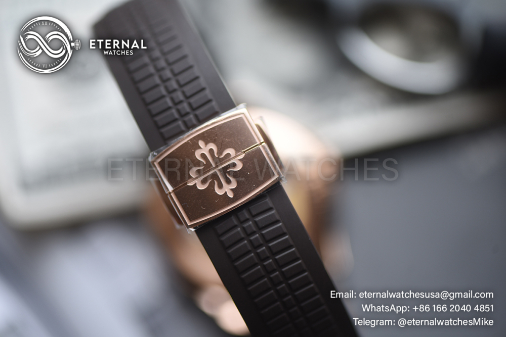 PATEK PHILIPPE - SUPER CLONE Aquanaut 5167 40mm RG/RU Brown Dial DDF DD330 (Weight Adjusted)