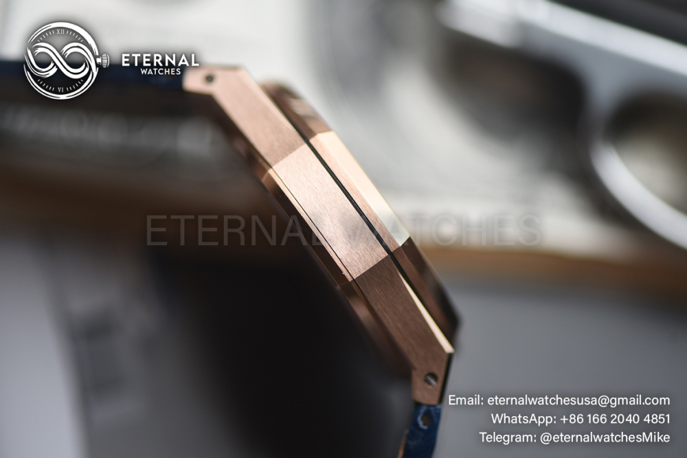 AUDEMARS PIGUET - SUPER CLONE Royal Oak 41mm 15510 RG/LE Blue/Stk DDF DD4302 (SW Dial Weight Adjusted)