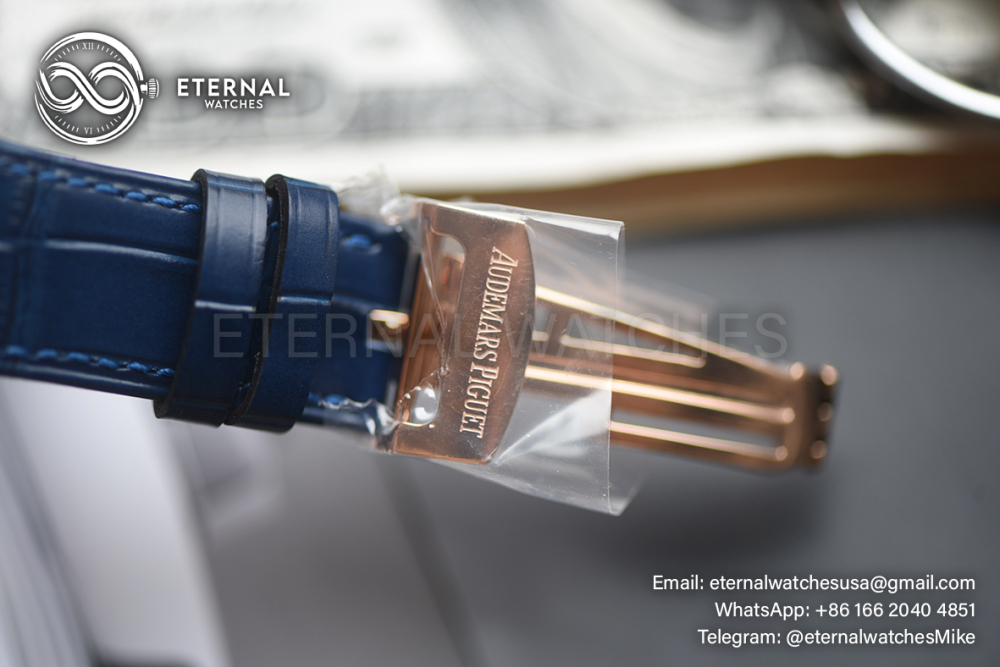 AUDEMARS PIGUET - SUPER CLONE Royal Oak 41mm 15510 RG/LE Blue/Stk DDF DD4302 (SW Dial Weight Adjusted)