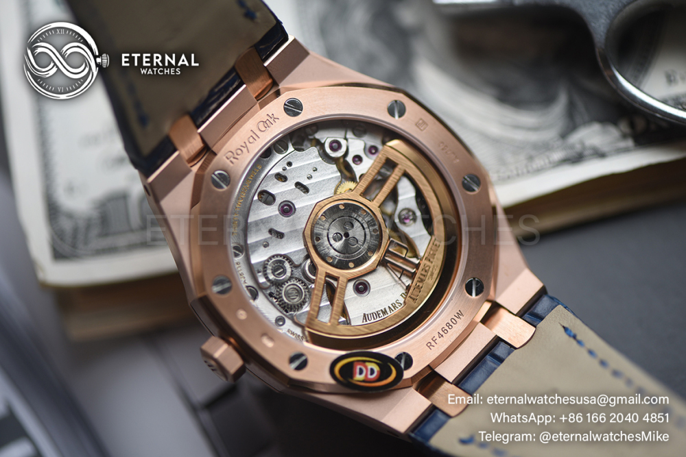 AUDEMARS PIGUET - SUPER CLONE Royal Oak 41mm 15510 RG/LE Blue/Stk DDF DD4302 (SW Dial Weight Adjusted)