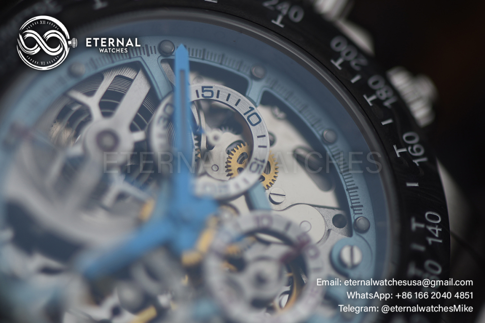 ROLEX - SUPER CLONE La Montoya Daytona Artisans 40mm SS/SS Sketelon Dial Blue SONIC DD4802