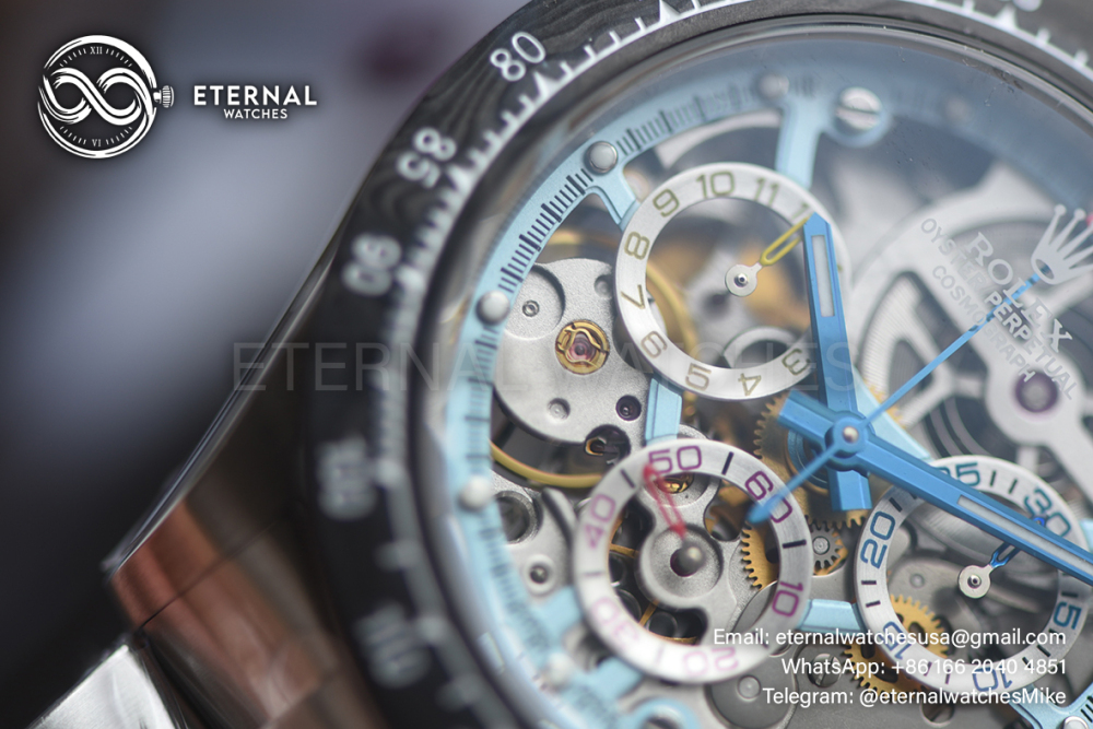 ROLEX - SUPER CLONE La Montoya Daytona Artisans 40mm SS/SS Sketelon Dial Blue SONIC DD4802