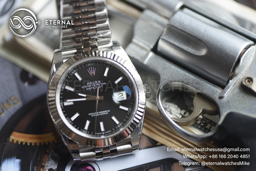ROLEX - SUPER CLONE DateJust 126334 41mm SS/STK Black Dial V2 VSF 3235