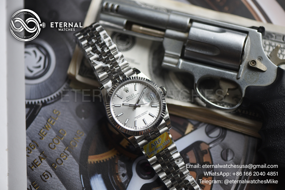 ROLEX - SUPER CLONE Datejust 126334 41mm Oys SS/SS Silver/Stk ARF DD3235