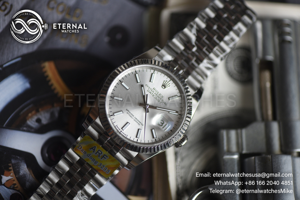 ROLEX - SUPER CLONE Datejust 126334 41mm Oys SS/SS Silver/Stk ARF DD3235