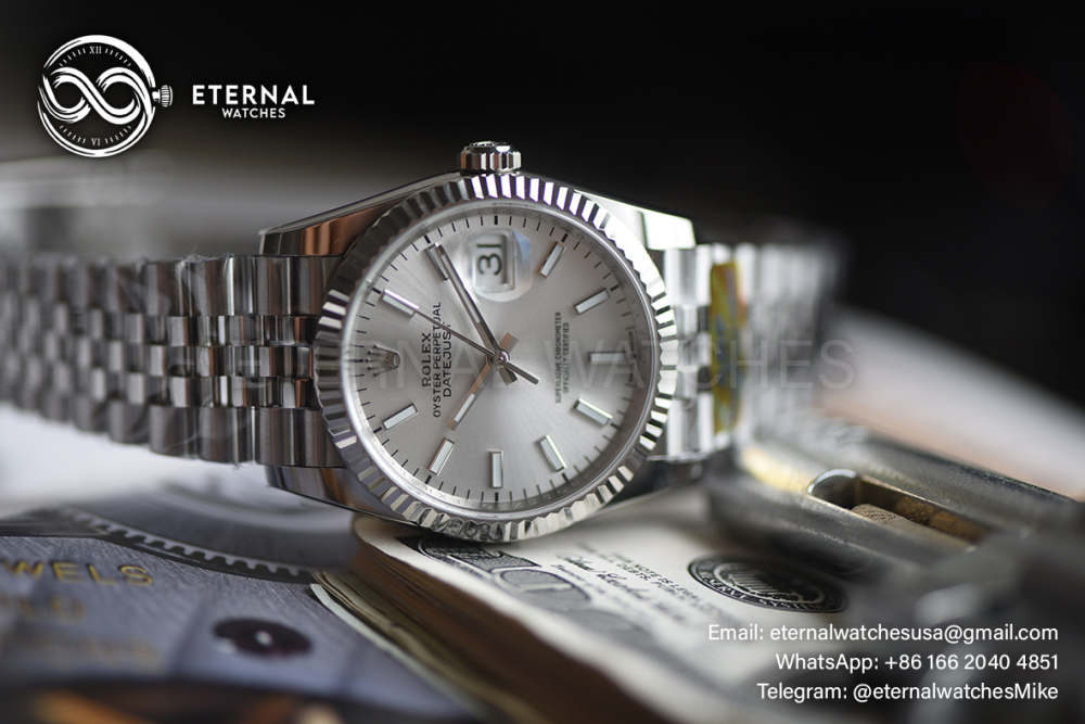 ROLEX - SUPER CLONE Datejust 126334 41mm Oys SS/SS Silver/Stk ARF DD3235