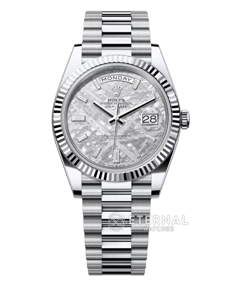 ROLEX - SUPER CLONE DayDate 228236 40mm SS/SS Meteorite/Diamond VSF V2 DD3255 (Weight Adjusted)