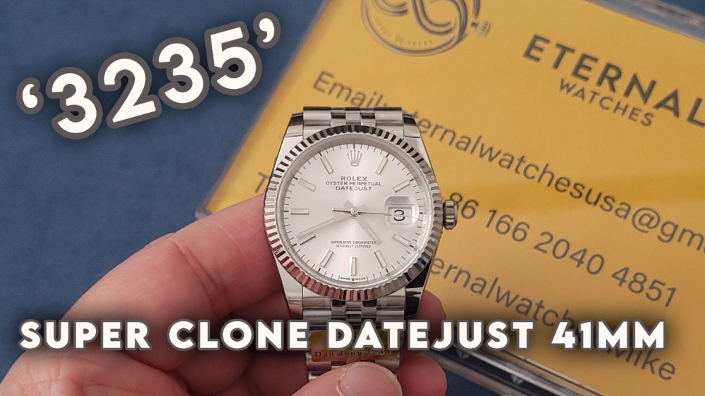 ROLEX - SUPER CLONE Datejust 126334 41mm Oys SS/SS Silver/Stk ARF DD3235
