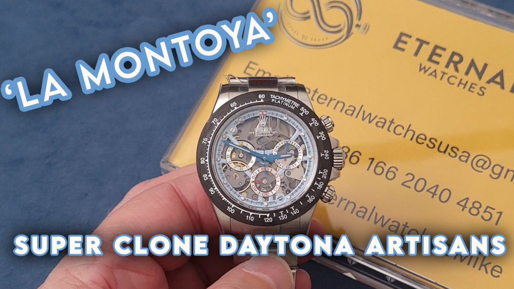 ROLEX - SUPER CLONE La Montoya Daytona Artisans 40mm SS/SS Sketelon Dial Blue SONIC DD4802