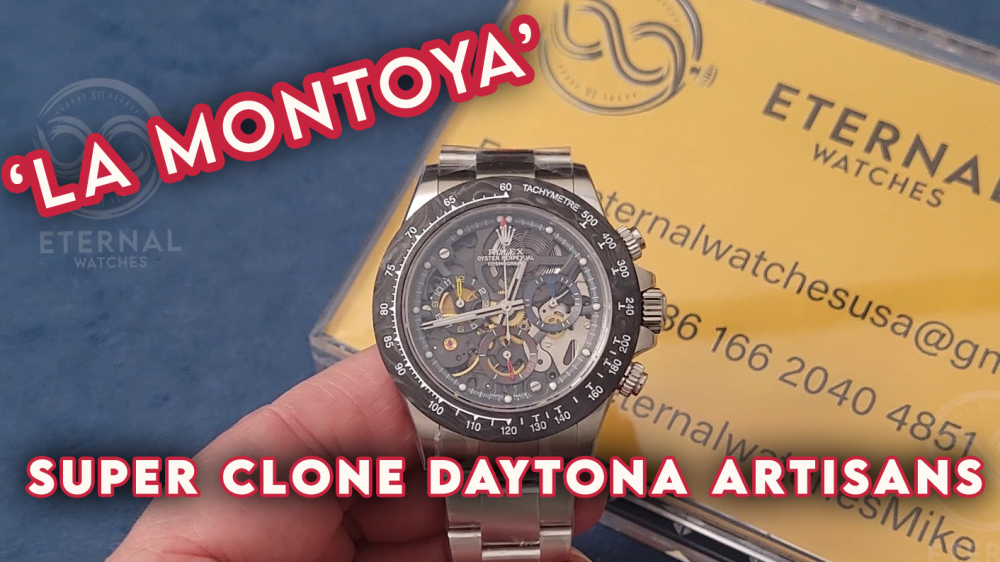 ROLEX - SUPER CLONE La Montoya Daytona Artisans 40mm SS/SS Sketelon Dial SONIC DD4802