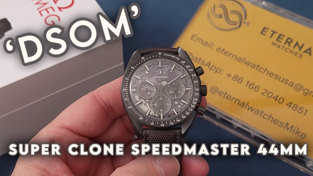 OMEGA - SUPER CLONE SpeedMaster DSOM 44mm Cer/LE Grey Dial BLS A1869