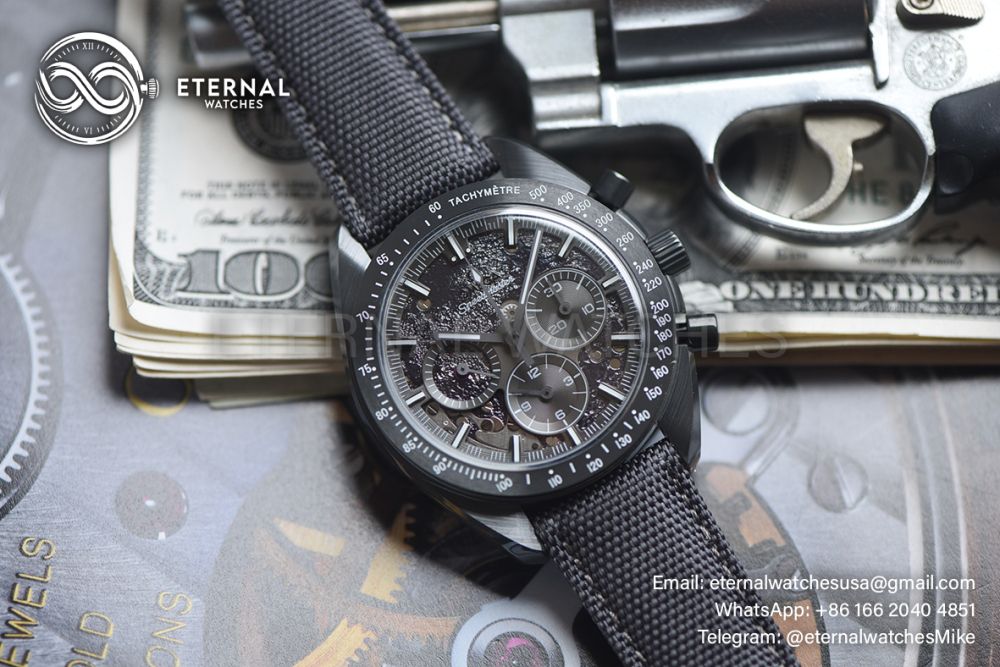 OMEGA - SUPER CLONE SpeedMaster DSOM 44mm Cer/LE Grey Dial BLS A1869