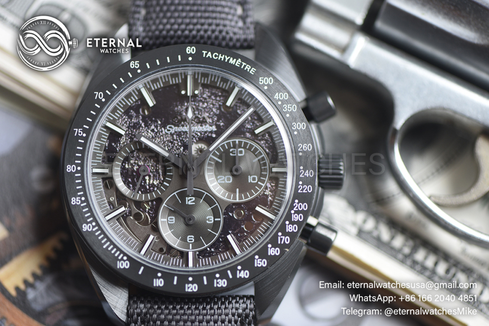 OMEGA - SUPER CLONE SpeedMaster DSOM 44mm Cer/LE Grey Dial BLS A1869