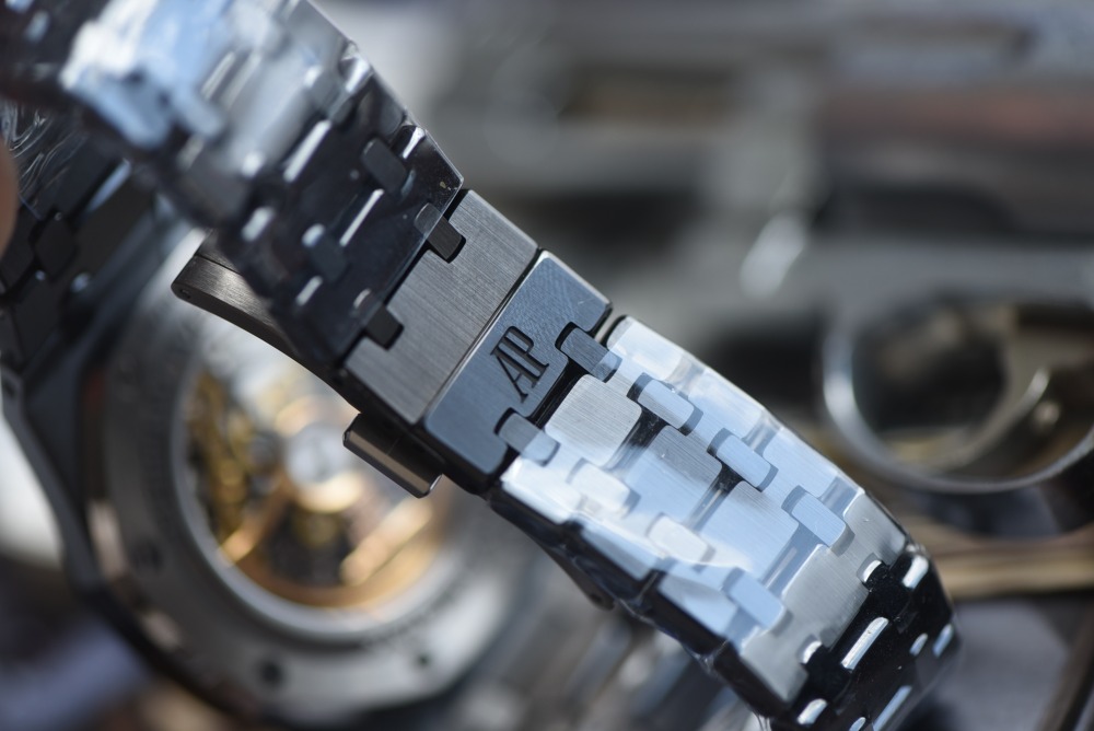 AUDEMARS PIGUET - SUPER MOD Royal Oak 15416CE 41mm Cer/Cer Skeleton Dial 3132 Free Sprung