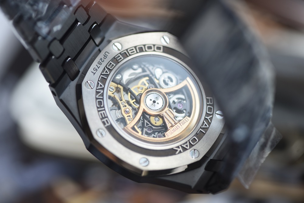 AUDEMARS PIGUET - SUPER MOD Royal Oak 15416CE 41mm Cer/Cer Skeleton Dial 3132 Free Sprung